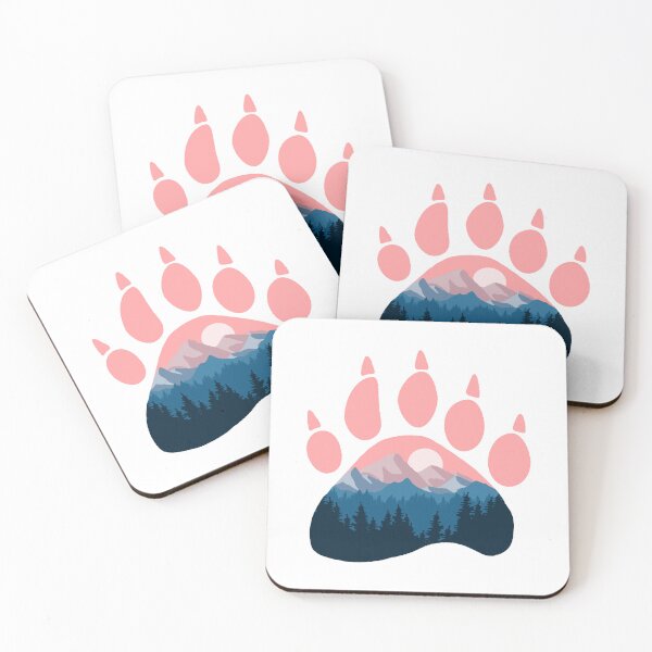 Item preview, Bear and mountain tracks designed and sold by landscapeworlds.