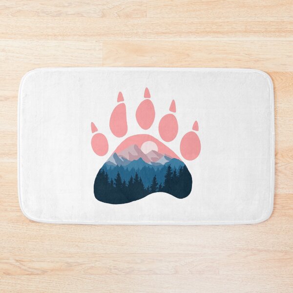 Item preview, Bear and mountain tracks designed and sold by landscapeworlds.