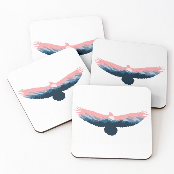 Item preview, silhouette eagle and mountain designed and sold by landscapeworlds.