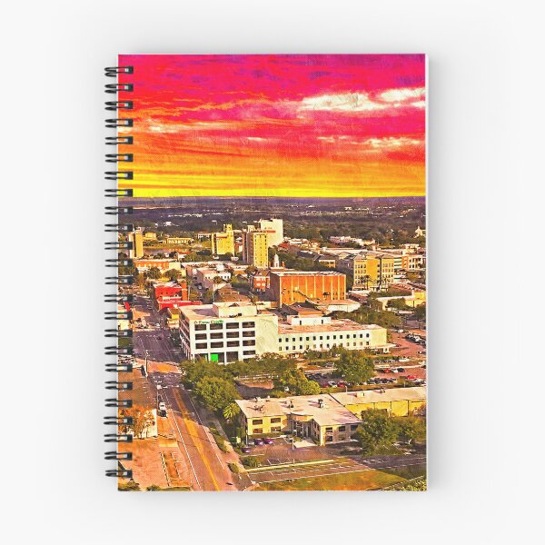 Item preview, Downtown Lakeland, Florida, at sunset - digital painting designed and sold by NickoPrints.