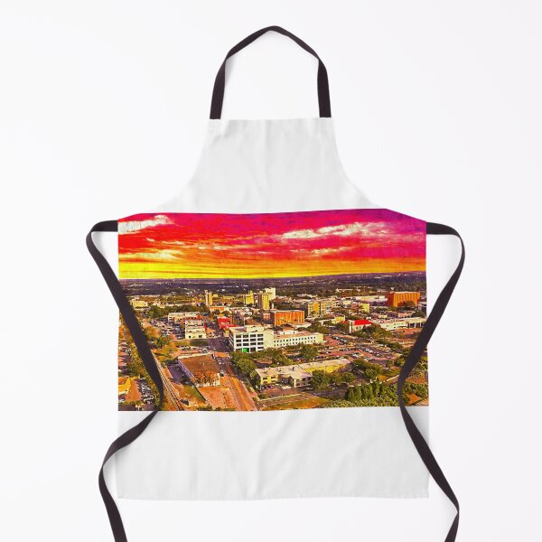 Item preview, Downtown Lakeland, Florida, at sunset - digital painting designed and sold by NickoPrints.
