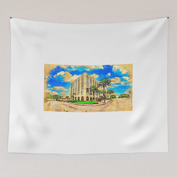 Item preview, Century Plaza in downtown Lakeland, Florida - digital painting with vintage look designed and sold by NickoPrints.