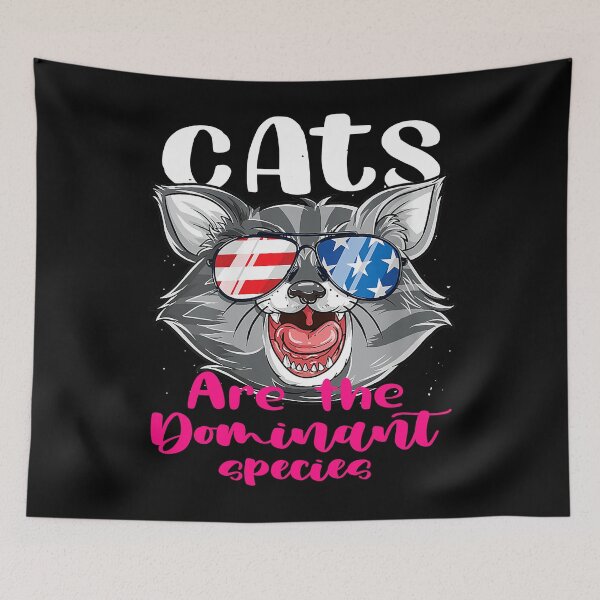 Item preview, Cats are the dominant species american flag designed and sold by BoriJanis.