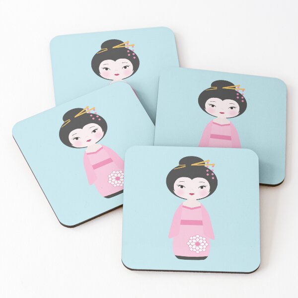 Item preview, Japanese Kokeshi Doll Pink designed and sold by StudioShine.