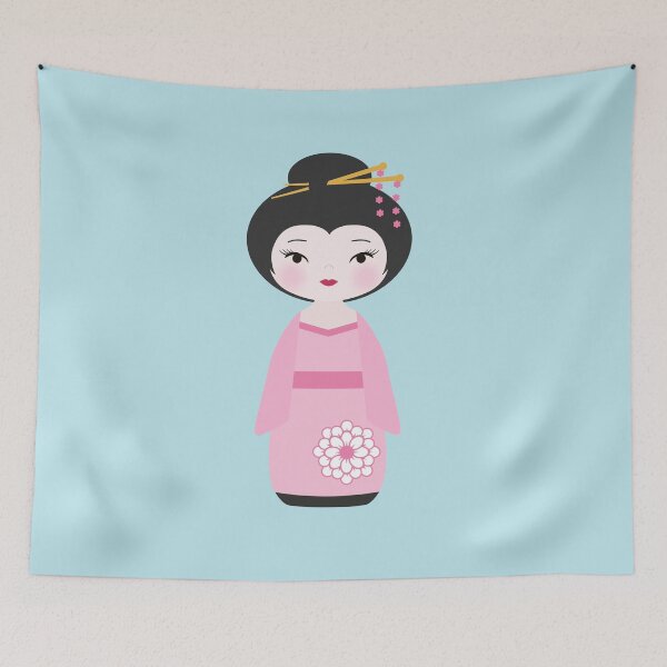 Item preview, Japanese Kokeshi Doll Pink designed and sold by StudioShine.