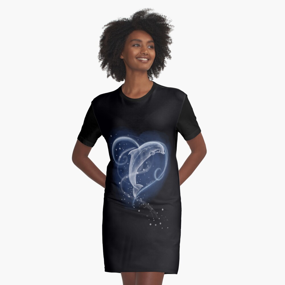 Item preview, Graphic T-Shirt Dress designed and sold by SarasMagicalArt.