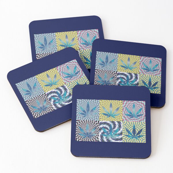 Item preview, Pot Leaf Pop Art with Retro Colorful Psychedelic Spirals with Tie-Dye Pot Leaves designed and sold by YomeHayin.