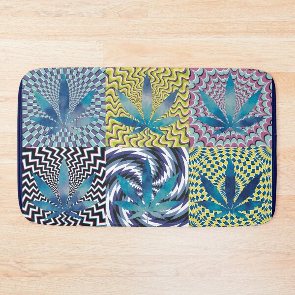 Item preview, Pot Leaf Pop Art with Retro Colorful Psychedelic Spirals with Tie-Dye Pot Leaves designed and sold by YomeHayin.