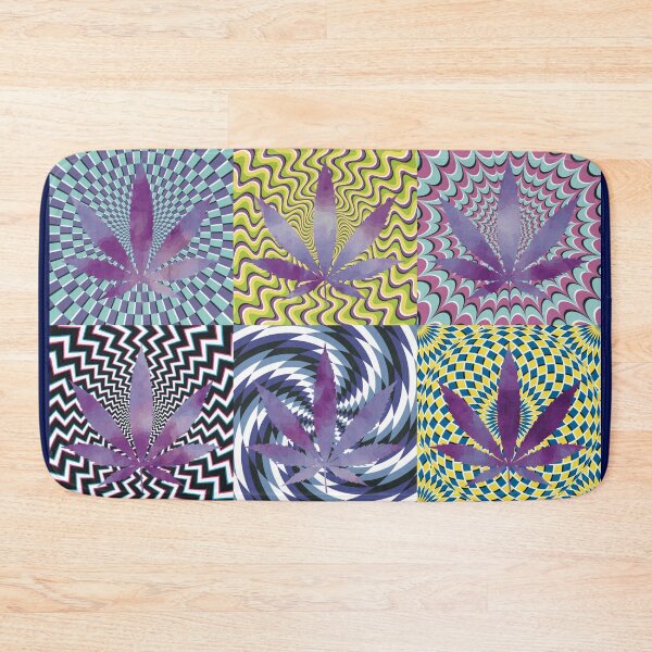Item preview, Pot Leaf Pop Art with Retro Colorful Psychedelic Spirals with Tie-Dye Pot Leaves designed and sold by YomeHayin.