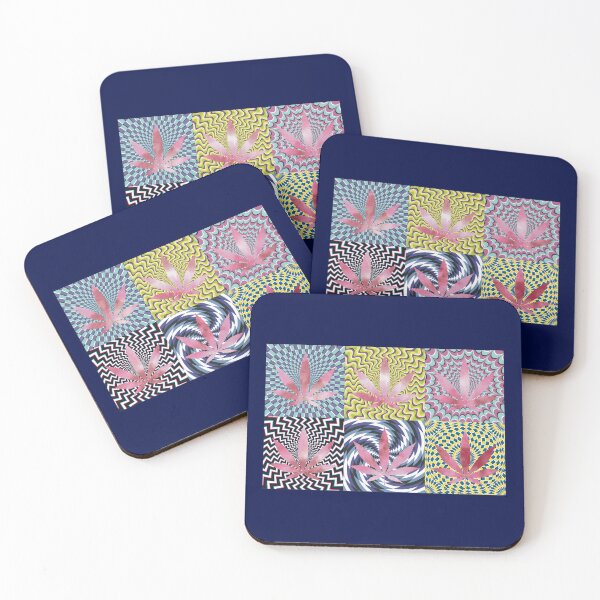 Item preview, Pot Leaf Pop Art with Retro Colorful Psychedelic Spirals with Tie-Dye Pot Leaves designed and sold by YomeHayin.