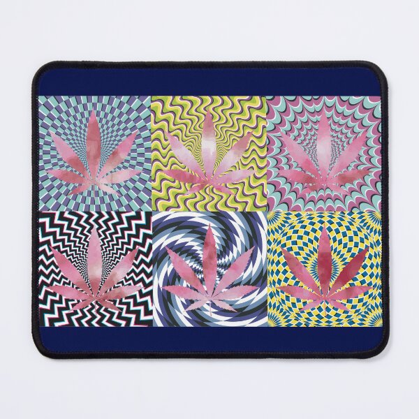 Item preview, Pot Leaf Pop Art with Retro Colorful Psychedelic Spirals with Tie-Dye Pot Leaves designed and sold by YomeHayin.
