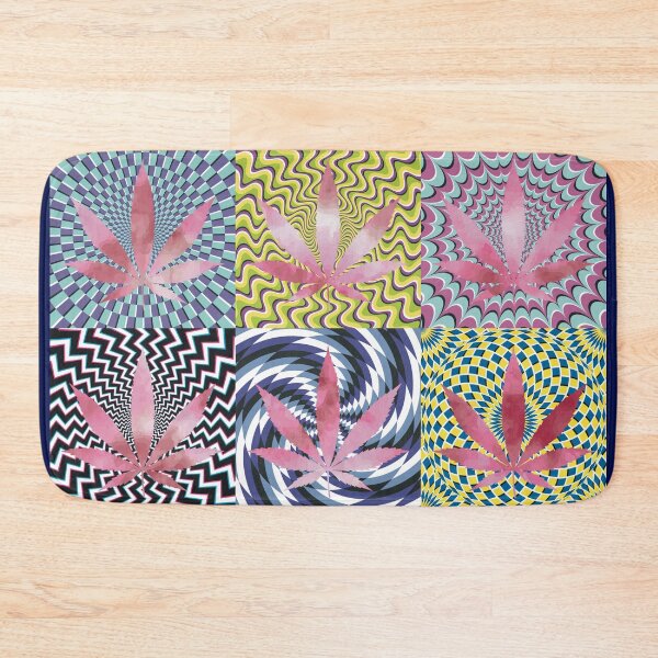 Item preview, Pot Leaf Pop Art with Retro Colorful Psychedelic Spirals with Tie-Dye Pot Leaves designed and sold by YomeHayin.