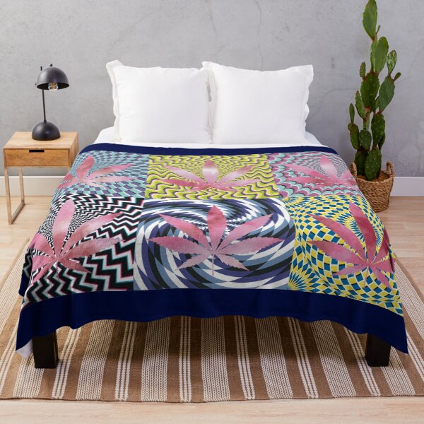 Item preview, Pot Leaf Pop Art with Retro Colorful Psychedelic Spirals with Tie-Dye Pot Leaves designed and sold by YomeHayin.