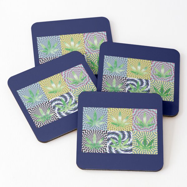 Item preview, Pot Leaf Pop Art with Retro Colorful Psychedelic Spirals with Tie-Dye Pot Leaves designed and sold by YomeHayin.