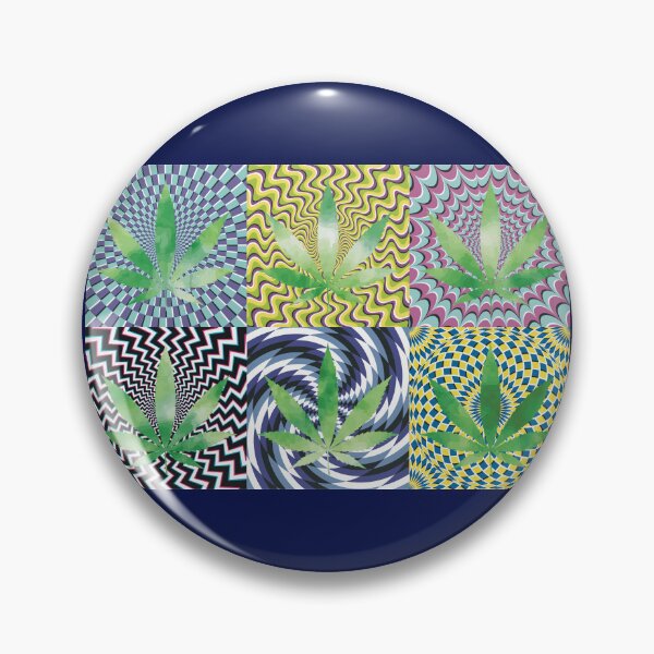 Artikelvorschau, Pot Leaf Pop Art with Retro Colorful Psychedelic Spirals with Tie-Dye Pot Leaves entworfen und verkauft von YomeHayin.