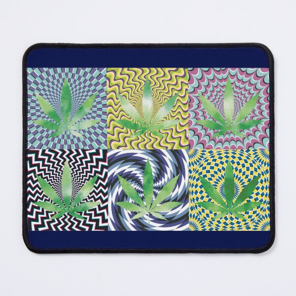 Item preview, Pot Leaf Pop Art with Retro Colorful Psychedelic Spirals with Tie-Dye Pot Leaves designed and sold by YomeHayin.