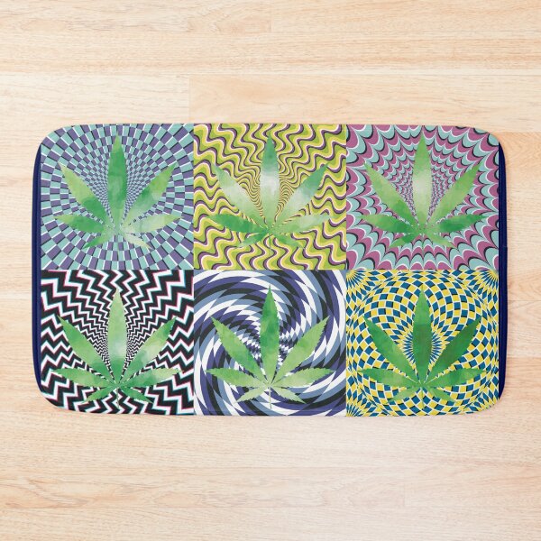 Item preview, Pot Leaf Pop Art with Retro Colorful Psychedelic Spirals with Tie-Dye Pot Leaves designed and sold by YomeHayin.