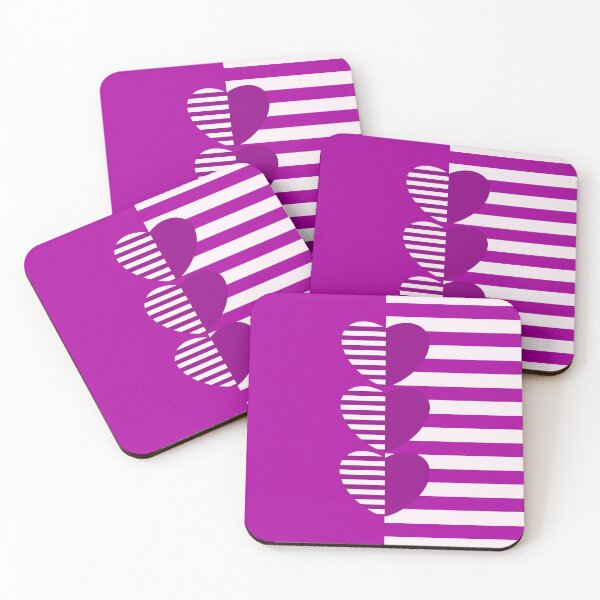 Item preview, Purple Hearts with stripes #1 designed and sold by PurplleArtz .