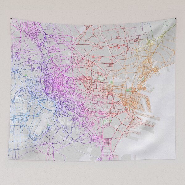 Item preview, Tianjin City Map of China - Colorful designed and sold by deMAP.