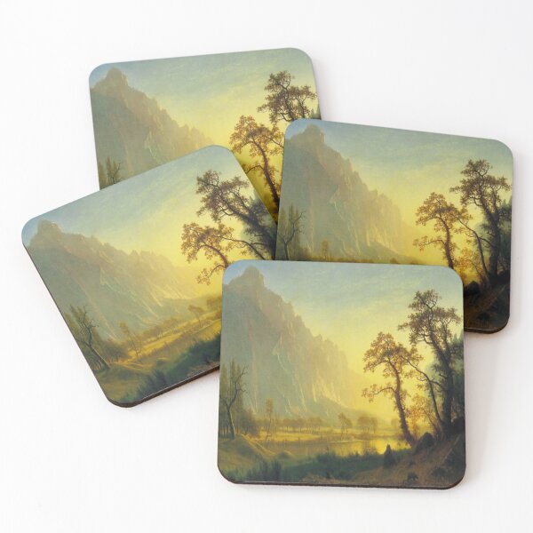 Item preview, Sunrise in a forest painting designed and sold by Dankio.