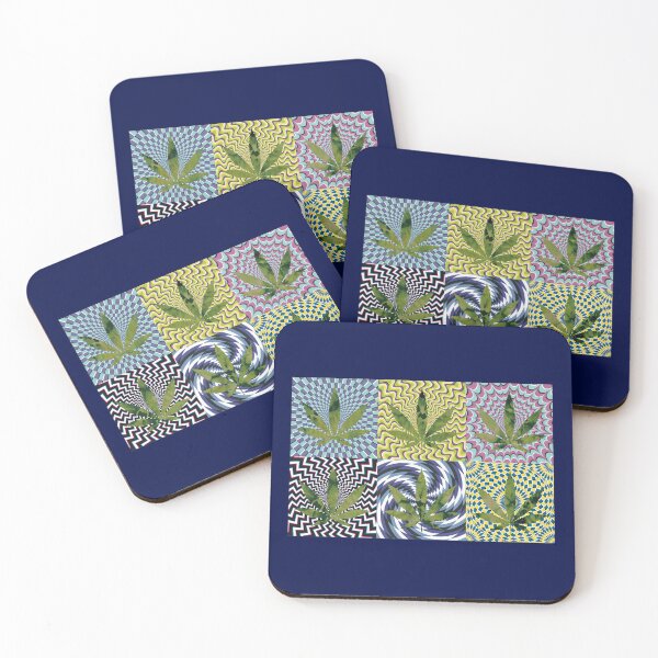 Item preview, Pot Leaf Pop Art with Retro Colorful Psychedelic Spirals with Tie-Dye Pot Leaves designed and sold by YomeHayin.