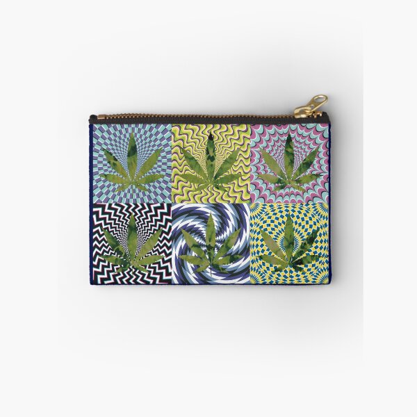 Item preview, Pot Leaf Pop Art with Retro Colorful Psychedelic Spirals with Tie-Dye Pot Leaves designed and sold by YomeHayin.