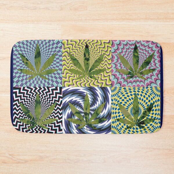 Item preview, Pot Leaf Pop Art with Retro Colorful Psychedelic Spirals with Tie-Dye Pot Leaves designed and sold by YomeHayin.