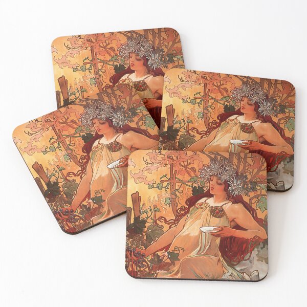 Item preview, Fall, The Seasons (1896) - Alphonse Mucha designed and sold by SALON DES ARTS.