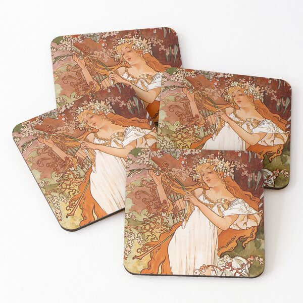 Item preview, Spring, The Seasons (1896) - Alphonse Mucha designed and sold by SALON DES ARTS.