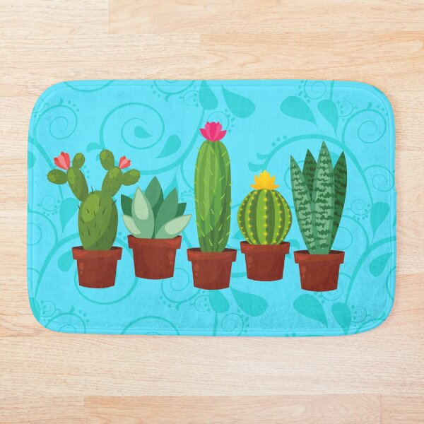Item preview, Cactus Pots on Blue Background Print, Flower Pots, Cactus Plants, Potted Plants Design designed and sold by PinHookPrincess.