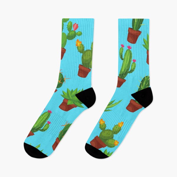 Item preview, Cactus Pots on Blue Background Print, Flower Pots, Cactus Plants, Potted Plants Design designed and sold by PinHookPrincess.