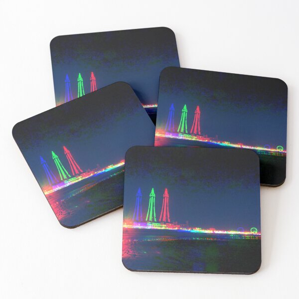 Item preview, Blackpool Beach Lights at Night designed and sold by Andrew Morrell.
