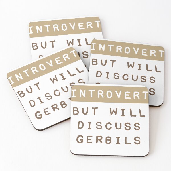 Item preview, Introvert but will discuss gerbils designed and sold by Becky-Marie.