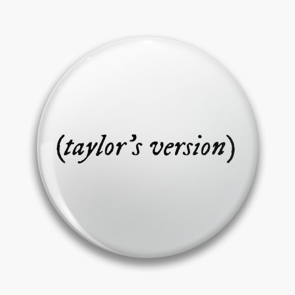 Taylor's Version) Taylor Swift Album Design in Black Font Pin for Sale by  sunmoondesignsx