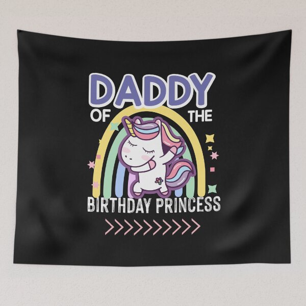 Item preview, Daddy Of The Birthday Princess Cute Unicorn designed and sold by BhavyaBathla.