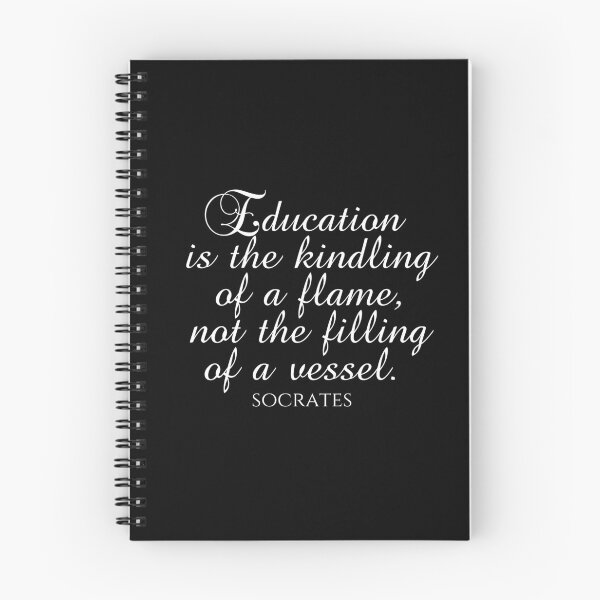 Item preview, Socrates Quote - Education Is The Kindling Of A Flame Not The Filling Of A Vessel  - Teaching - White designed and sold by PhiloJourney.