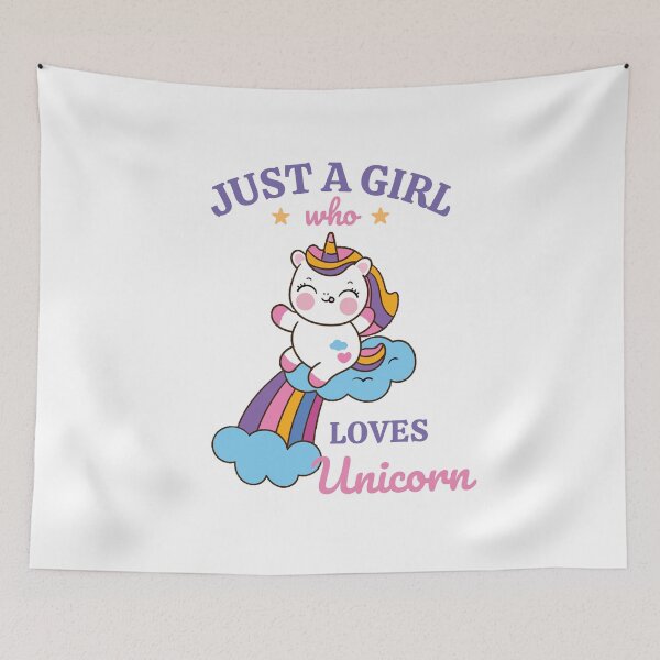 Item preview, just a girl who loves unicorn A for little kids Adley designed and sold by Rose-Ruland.