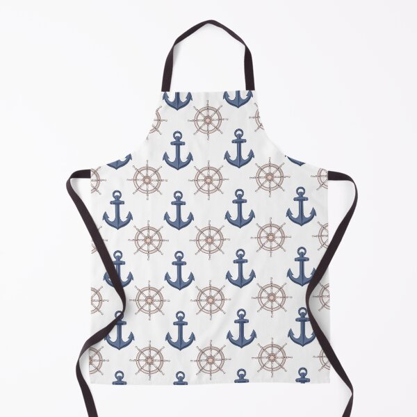 Item preview, White Classic Nautical Summer Anchor Pattern designed and sold by CynthiaGraphics.