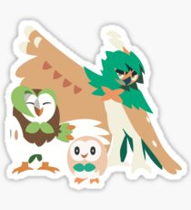 Rowlet Dartrix Decidueye - Pokemon Sticker