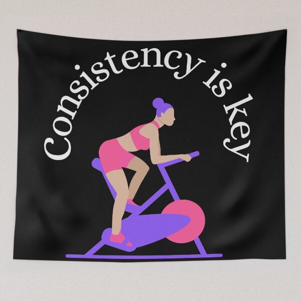 Item preview, consistency is key girl on bike designed and sold by Talitha Marya.