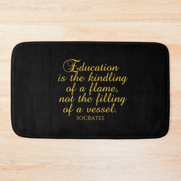 Item preview, Socrates Quote - Education Is The Kindling Of A Flame Not The Filling Of A Vessel  - Teaching - Gold designed and sold by PhiloJourney.