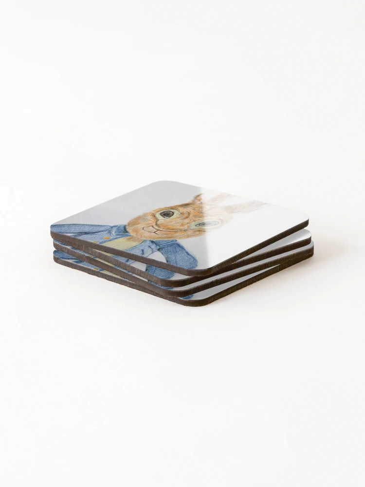 Thumbnail 4 of 5, Coasters (Set of 4), Peter Rabbit designed and sold by Bekiwool.