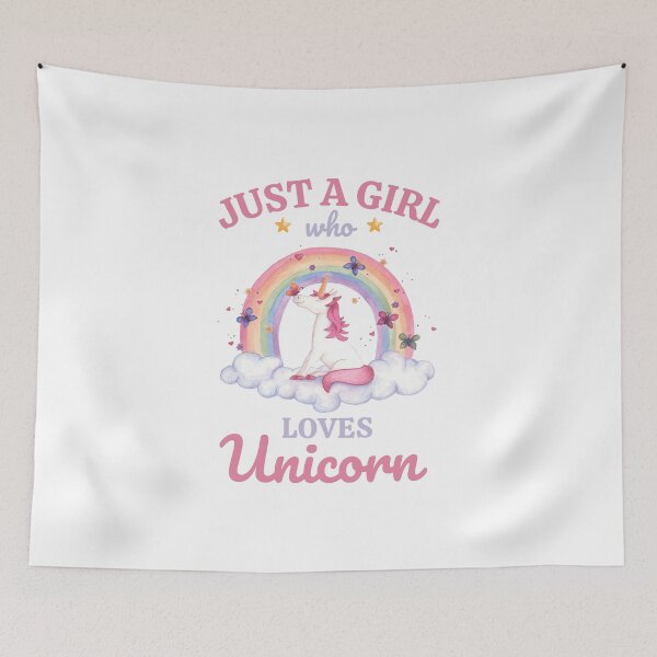 Item preview, just a girl who loves unicorn A for little kids Adley designed and sold by Rose-Ruland.
