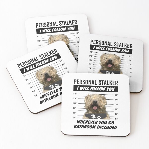 Item preview, Personal Stalker Dog – Soft Coated Wheaten Terrier designed and sold by More Cute Dogs.