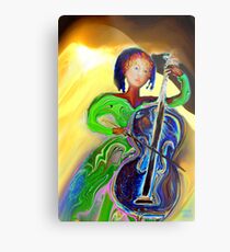 The Passionate Cello Player Metal Print