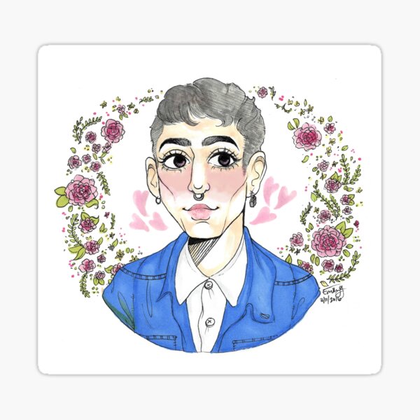 mitch grassi - doe eyed Sticker
