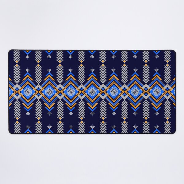 Item preview, Batik Pattern / Ethnic pattern Seamless Texture Navy Blue Yellow designed and sold by RisaArt22.