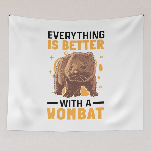 Item preview, Better with wombat Australia marsupial designed and sold by madgrfx.