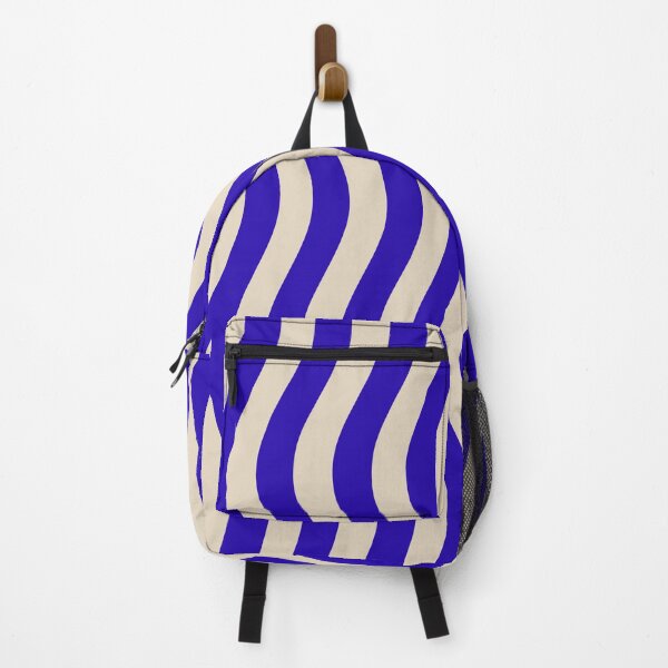 Item preview, Wobbly Pop Stripes Pattern in Cobalt Blue and Beige designed and sold by kierkegaard.