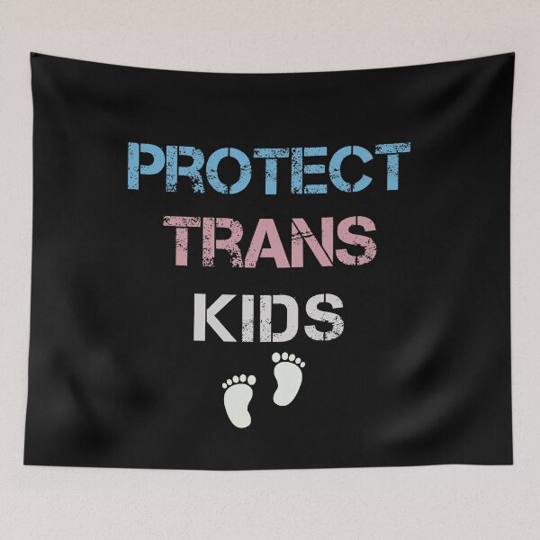 Item preview, Protect Trans Kids With Children Footprints designed and sold by Design-Maniya.
